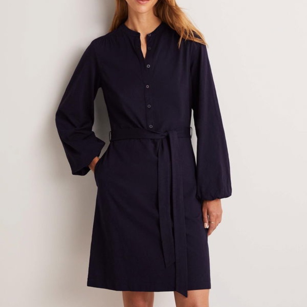 Boden - Belted Jersey Shirt Dress Brand New With Tags - size 8